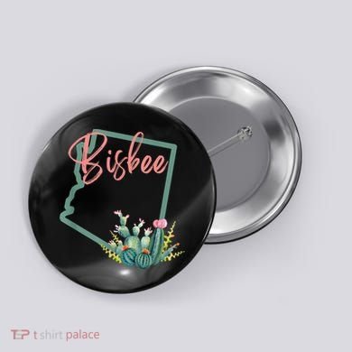 Bisbee Arizona Cacti State Souvenir Button