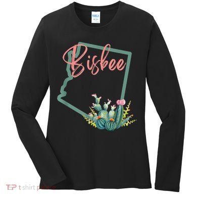 Bisbee Arizona Cacti State Souvenir Women's Long Sleeve Shirt