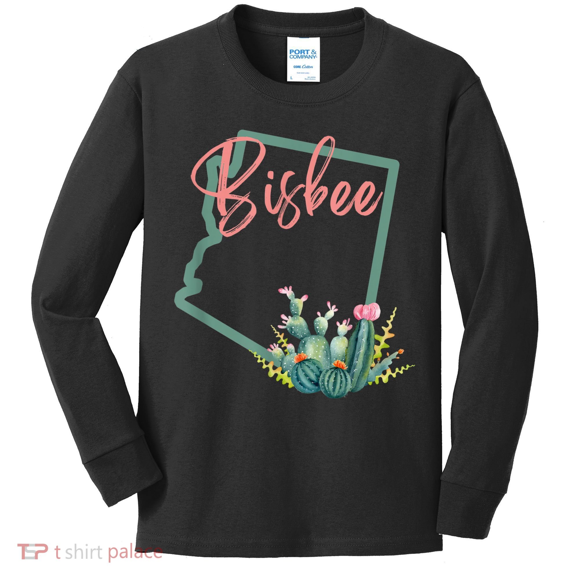 Bisbee Arizona Cacti State Souvenir Kids Long Sleeve Shirt