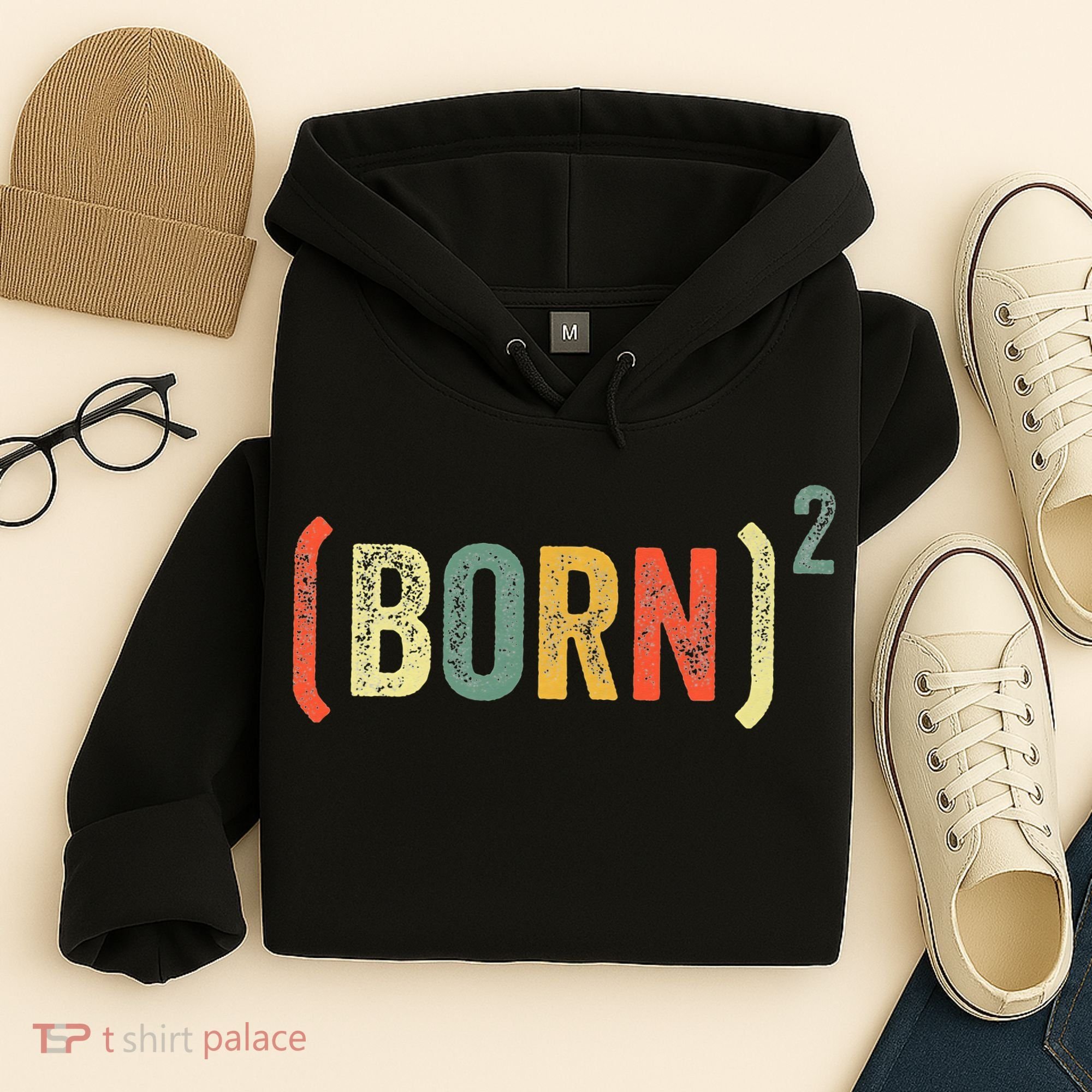 Born Again Christian Easter God Baptism Born Squared (Born)2 Hoodie