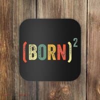 Born Again Christian Easter God Baptism Born Squared (Born)2 Coaster thumb 0