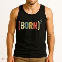 Born Again Christian Easter God Baptism Born Squared (Born)2 Tank Top thumb 3