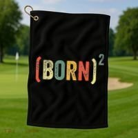 Born Again Christian Easter God Baptism Born Squared (Born)2 Golf Towel thumb 1