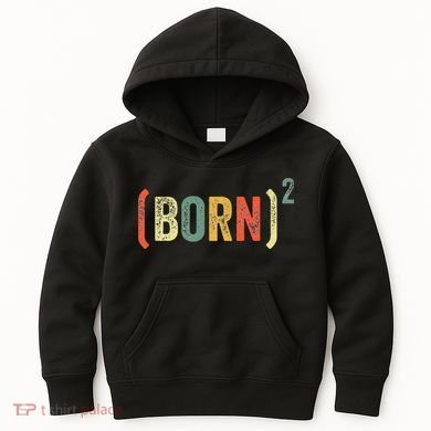 Born Again Christian Easter God Baptism Born Squared (Born)2 Kids Hoodie
