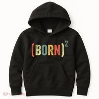 Born Again Christian Easter God Baptism Born Squared (Born)2 Kids Hoodie thumb 0