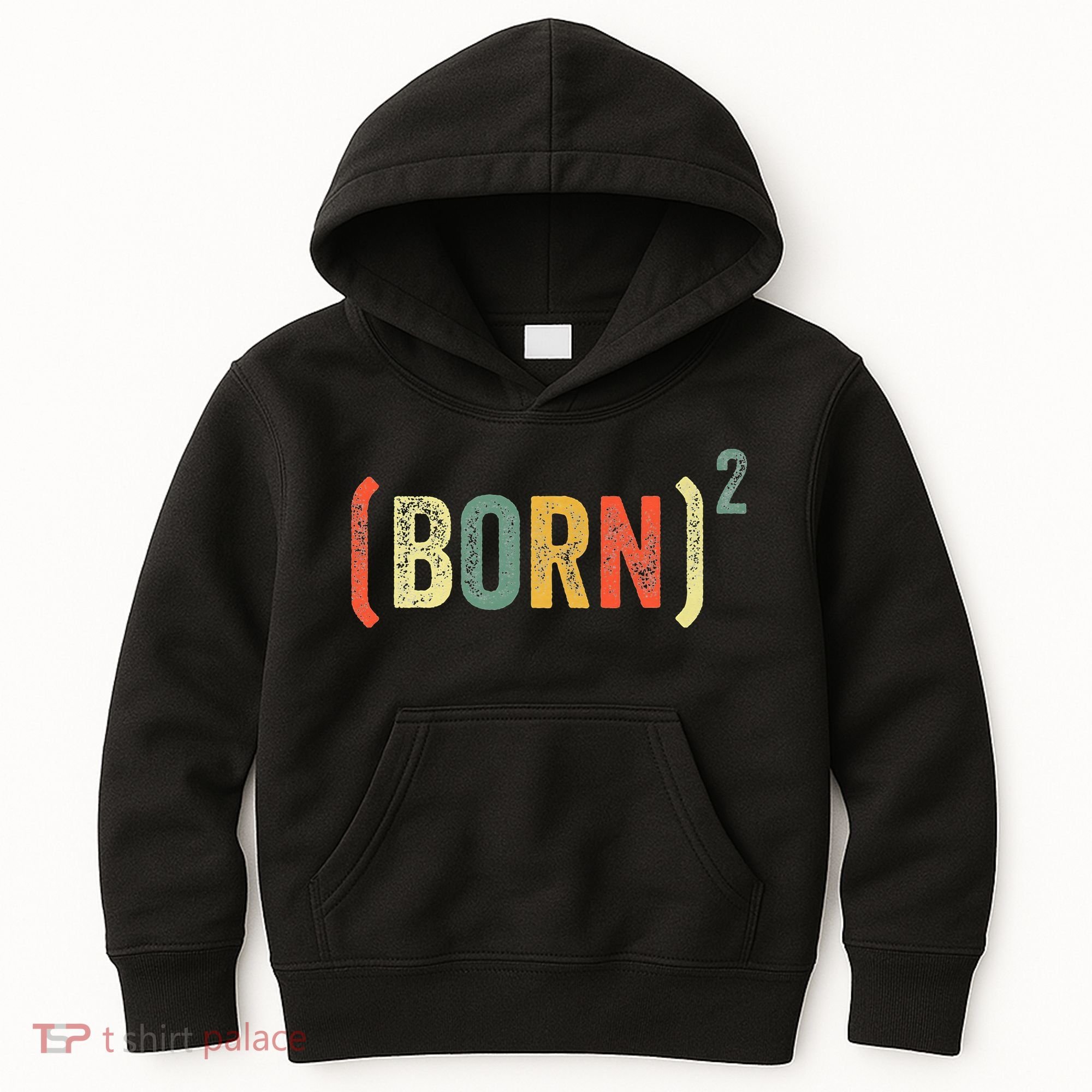 Born Again Christian Easter God Baptism Born Squared (Born)2 Kids Hoodie