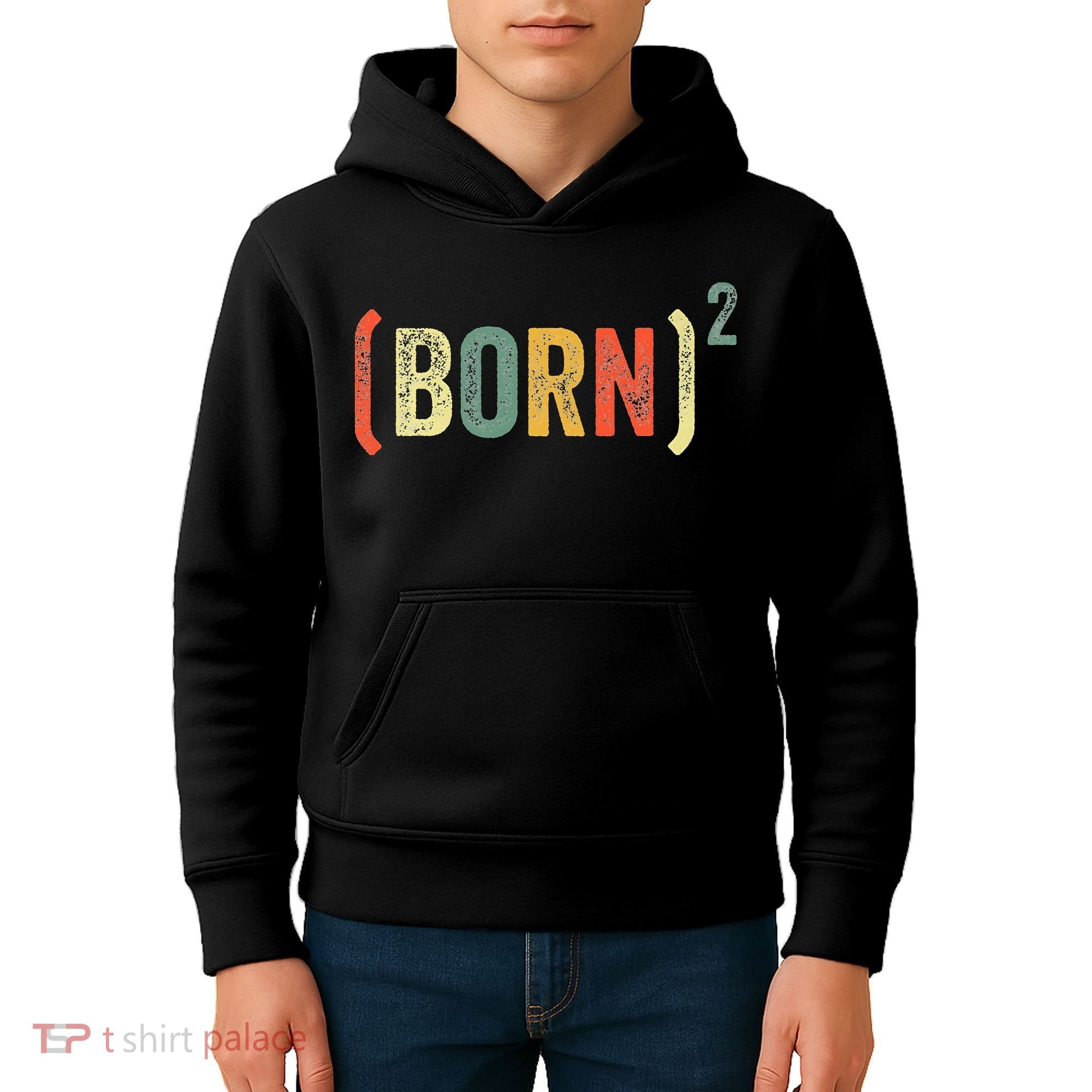 Born Again Christian Easter God Baptism Born Squared (Born)2 Kids Hoodie