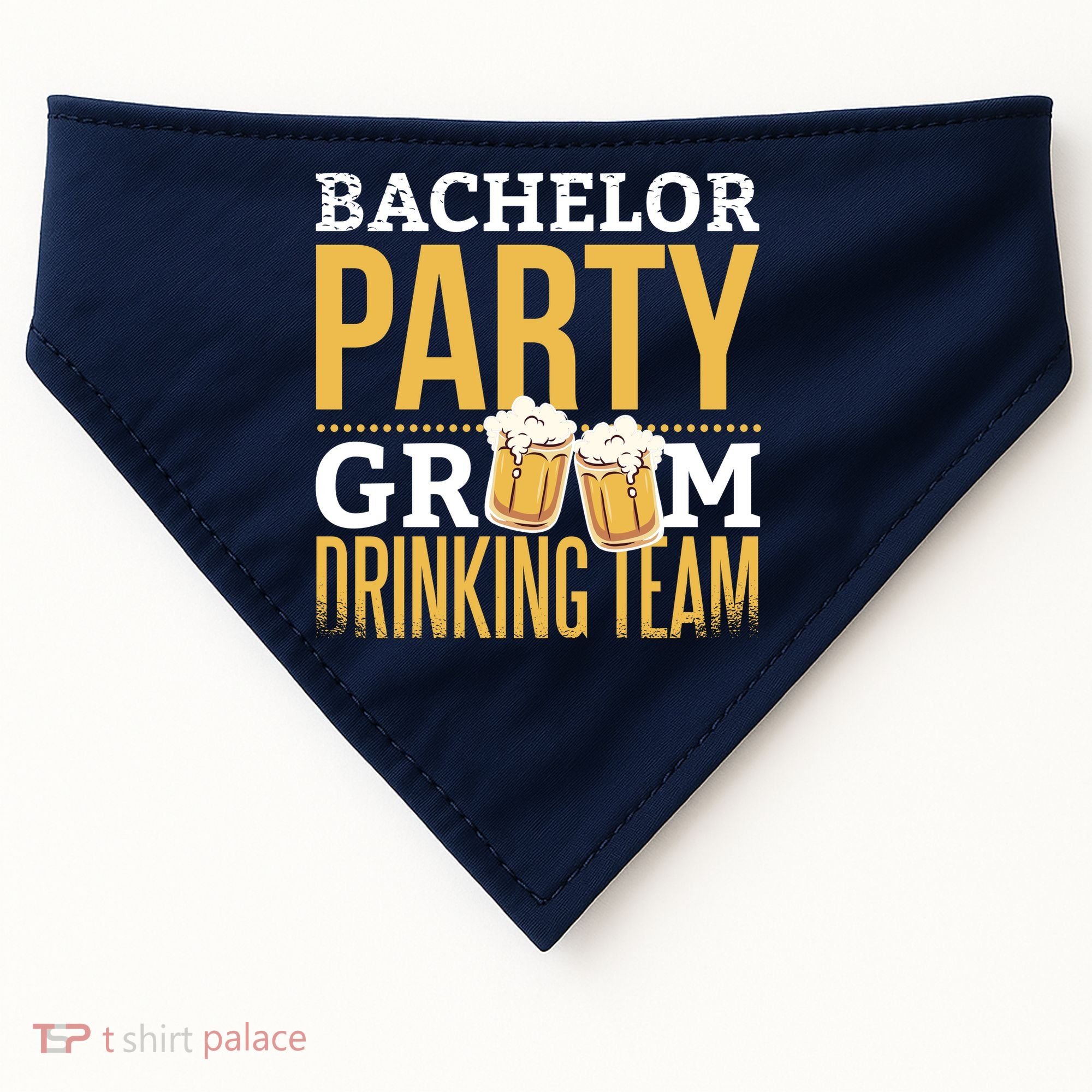 Bachelor Drinking Party USA-Made Doggie Bandana