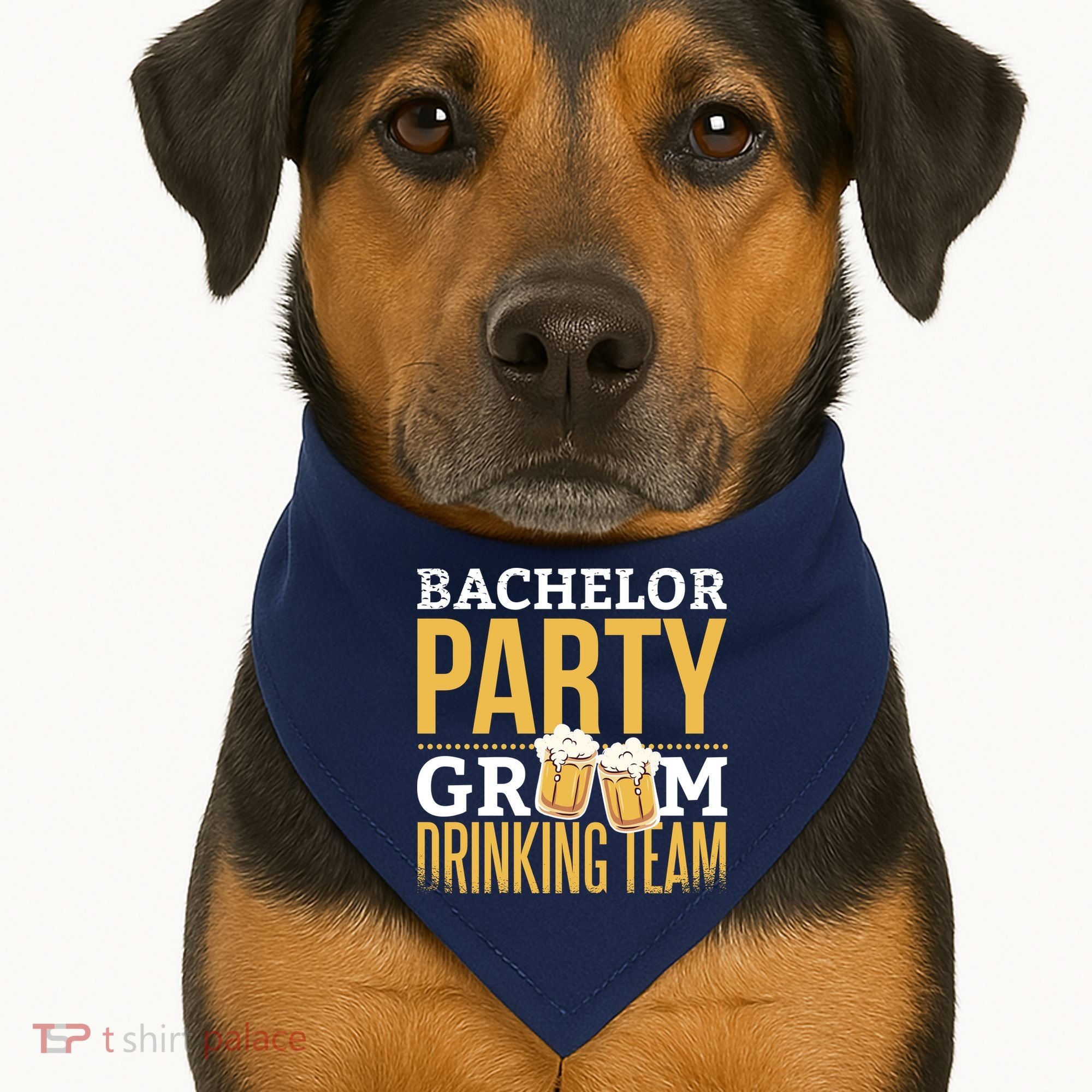 Bachelor Drinking Party USA-Made Doggie Bandana