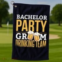 Bachelor Drinking Party Golf Towel thumb 1