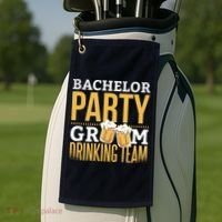 Bachelor Drinking Party Golf Towel thumb 2