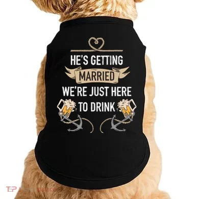 Bachelor Groom Drinking Doggie Tank