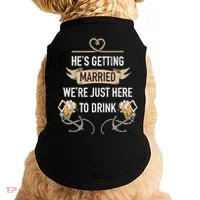 Bachelor Groom Drinking Doggie Tank thumb 0