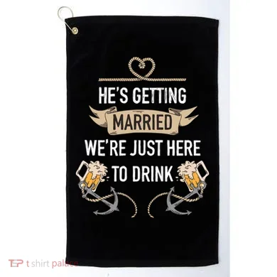 Bachelor Groom Drinking Golf Towel