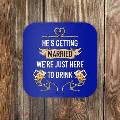 Bachelor Groom Drinking Coaster
