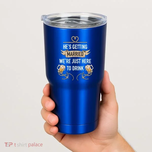 Bachelor Groom Drinking Tumbler