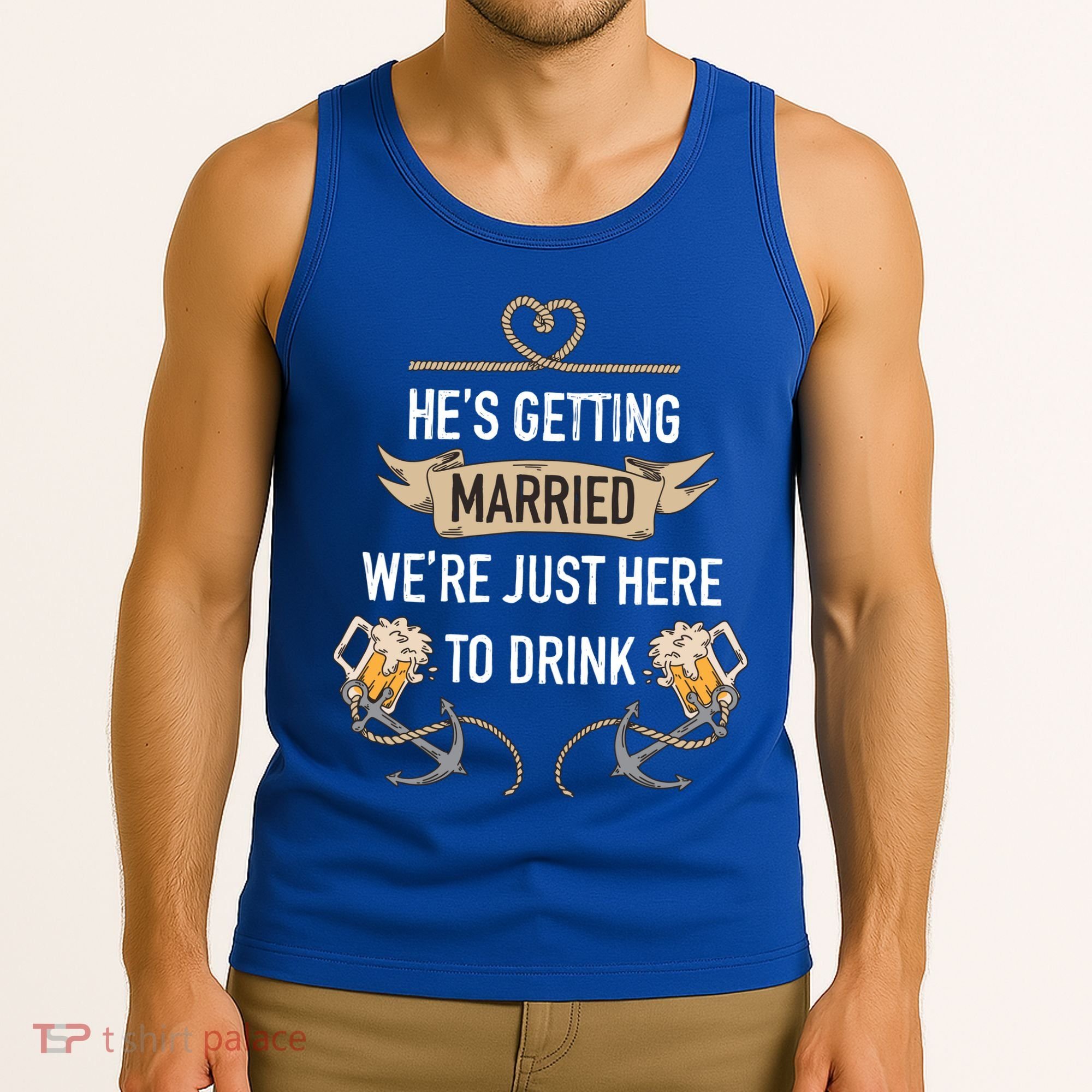 Bachelor Groom Drinking Tank Top