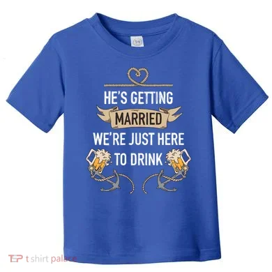 Bachelor Groom Drinking Toddler T-Shirt
