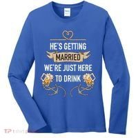 Bachelor Groom Drinking Women's Long Sleeve Shirt thumb 0