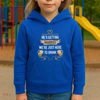 Bachelor Groom Drinking Kids Hoodie thumb 3