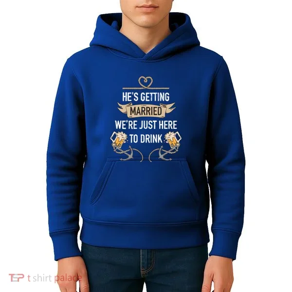 Bachelor Groom Drinking Kids Hoodie