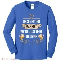Bachelor Groom Drinking Kids Long Sleeve Shirt thumb 0