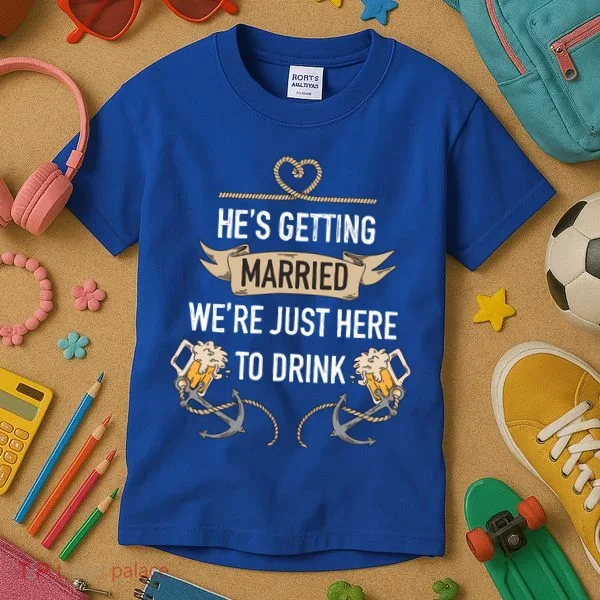 Bachelor Groom Drinking Kids T-Shirt