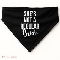 Bachelorette She's Not A Regular Bride USA-Made Doggie Bandana thumb 0