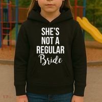 Bachelorette She's Not A Regular Bride Kids Hoodie thumb 3
