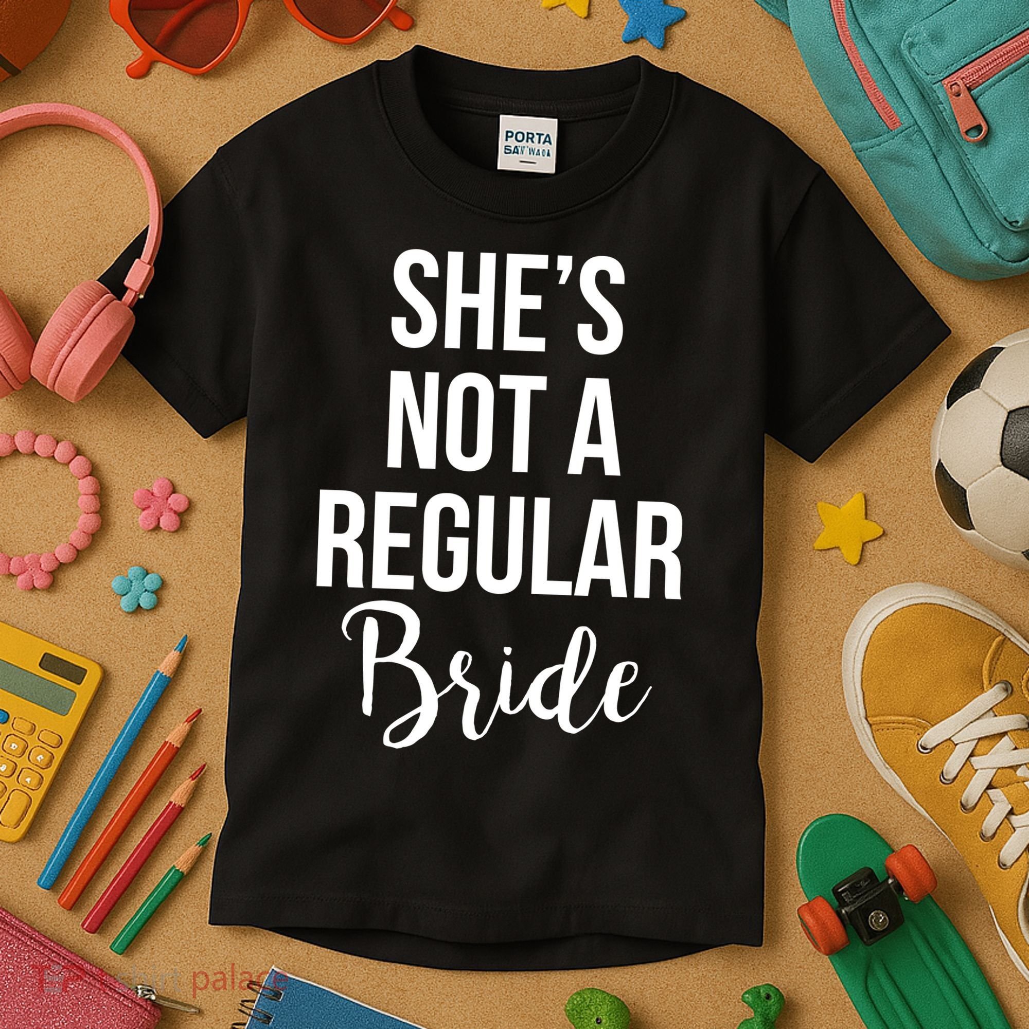 Bachelorette She's Not A Regular Bride Kids T-Shirt