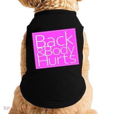 Back & Body Hurts Pink Logo Doggie Tank