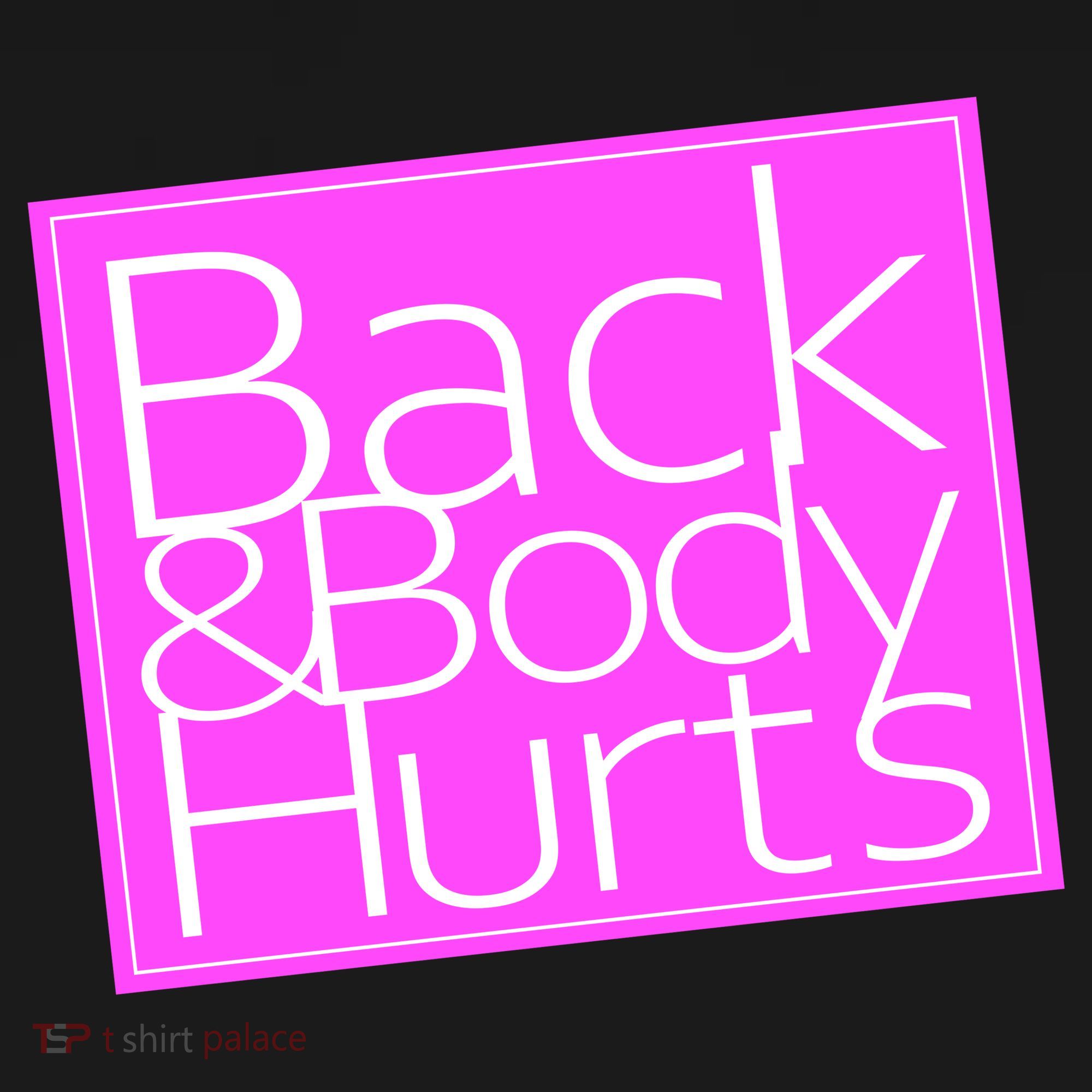 Back & Body Hurts Pink Logo Doggie Tank