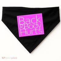 Back & Body Hurts Pink Logo USA-Made Doggie Bandana thumb 0