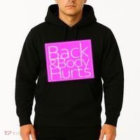 Back & Body Hurts Pink Logo Hoodie thumb 2