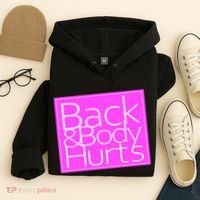 Back & Body Hurts Pink Logo Hoodie thumb 4