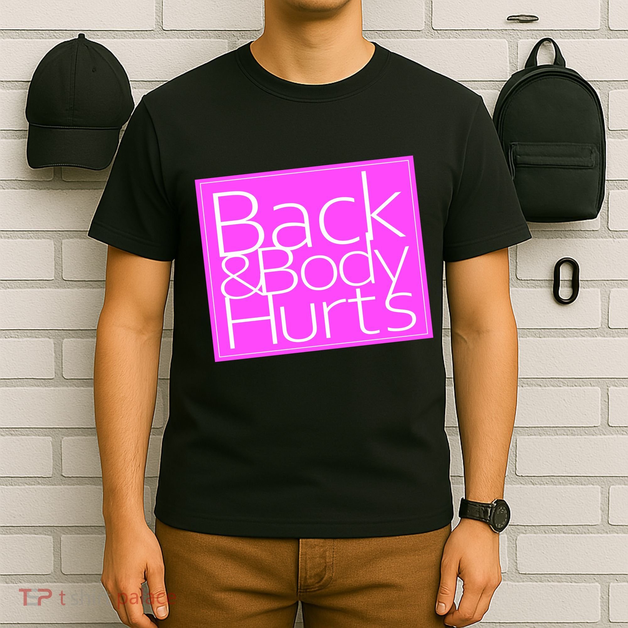 Back & Body Hurts Pink Logo T-Shirt