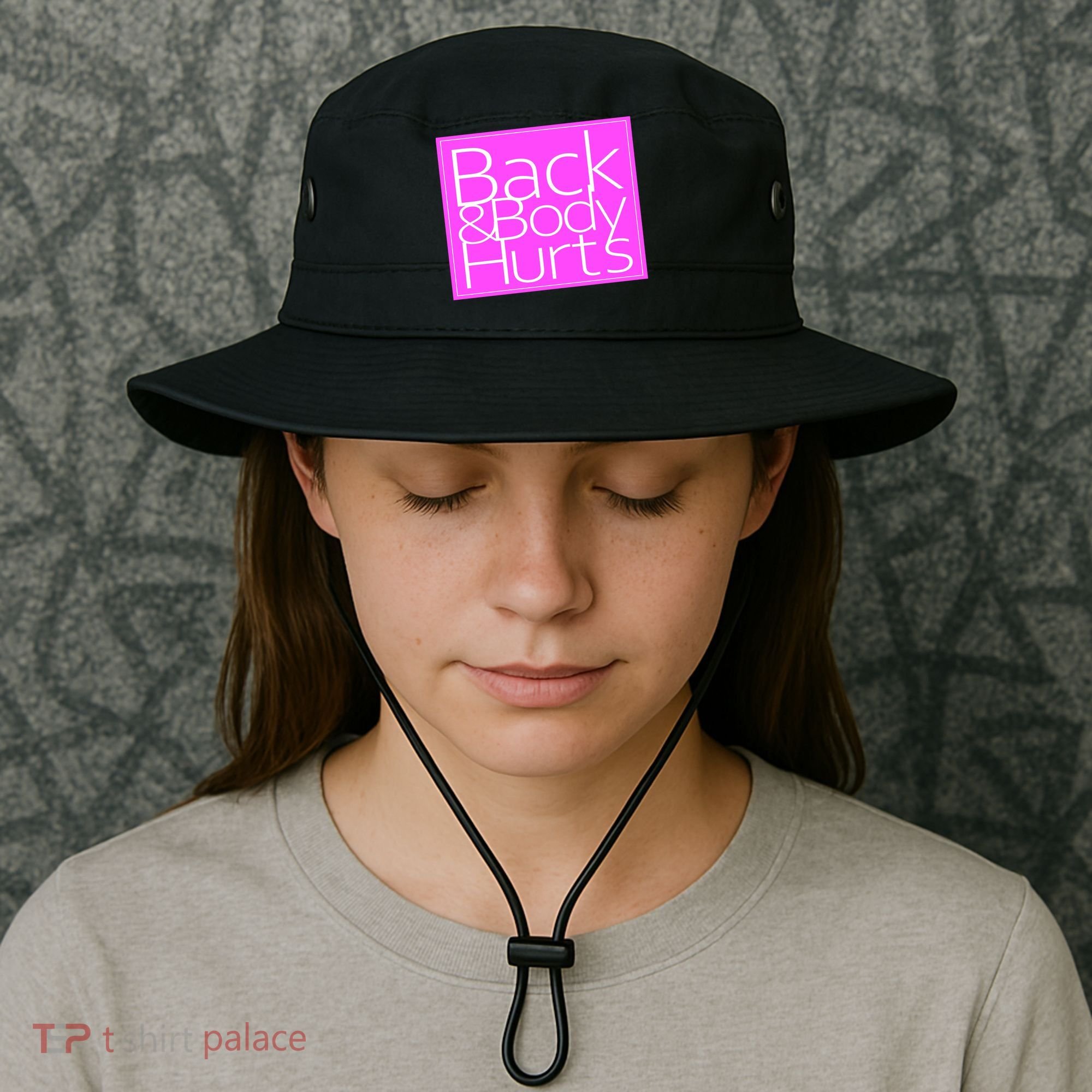 Back & Body Hurts Pink Logo Bucket Hat
