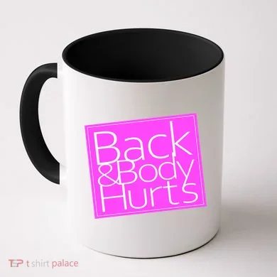 Back & Body Hurts Pink Logo Coffee Mug