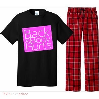Back & Body Hurts Pink Logo Pajama Set