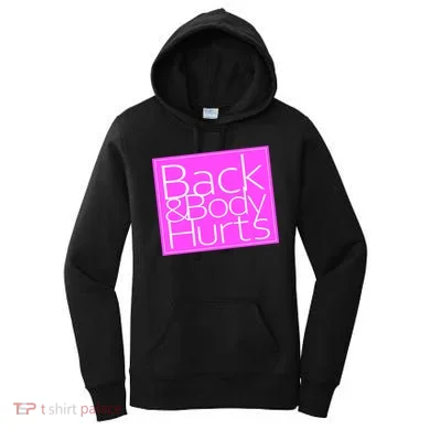 Back & Body Hurts Pink Logo Women's Hoodie