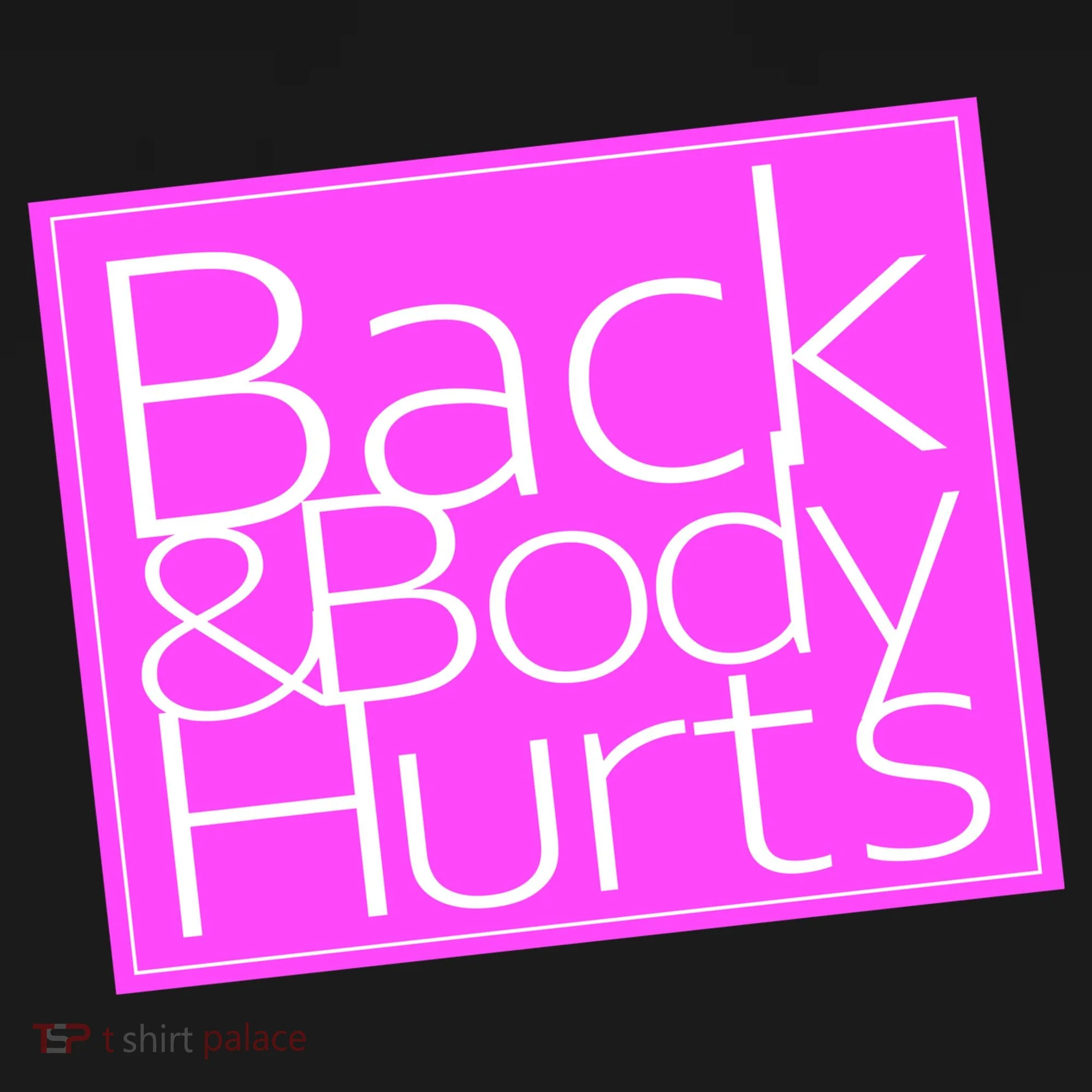 Back & Body Hurts Pink Logo Women's Hoodie