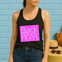 Back & Body Hurts Pink Logo Women's Tank Top thumb 2