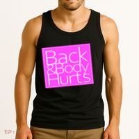 Back & Body Hurts Pink Logo Tank Top thumb 3