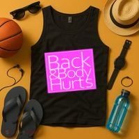Back & Body Hurts Pink Logo Tank Top thumb 4