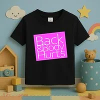 Back & Body Hurts Pink Logo Toddler T-Shirt thumb 3