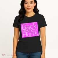 Back & Body Hurts Pink Logo Women's T-Shirt thumb 4