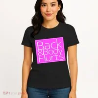 Back & Body Hurts Pink Logo Women's T-Shirt thumb 4