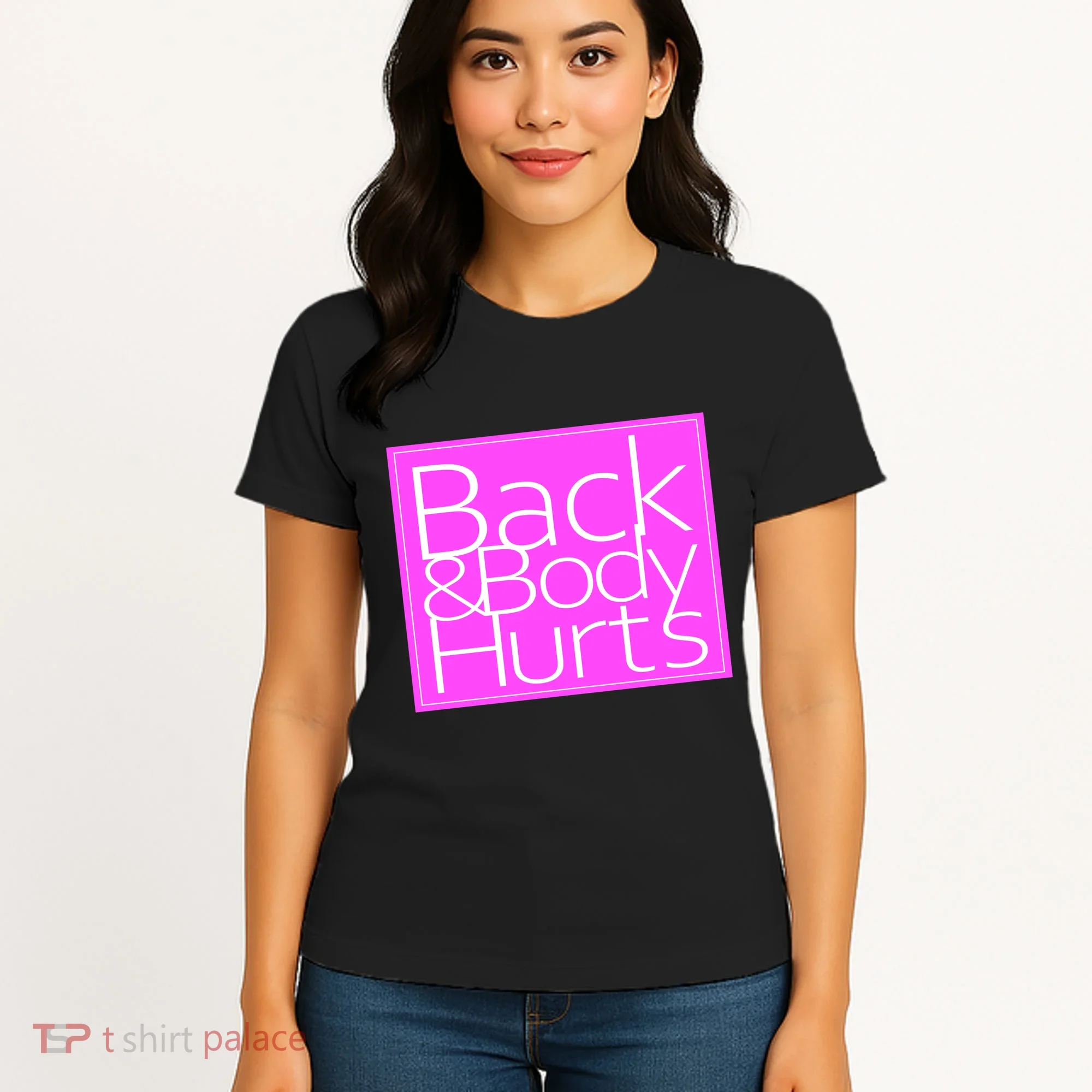 Back & Body Hurts Pink Logo Women's T-Shirt