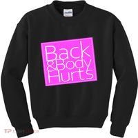 Back & Body Hurts Pink Logo Kids Sweatshirt thumb 0