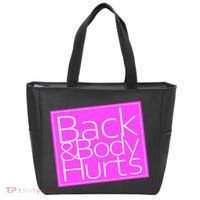 Back & Body Hurts Pink Logo Tote Bag thumb 0